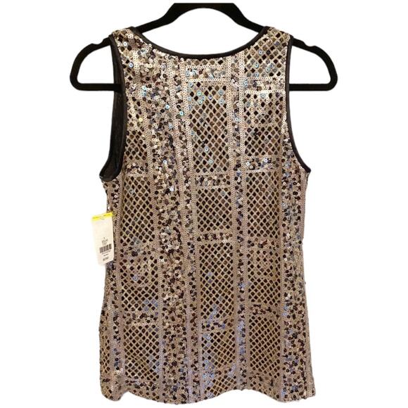 Etcetera Sequin V-Neck Top 4 NWT - Picture 4 of 10
